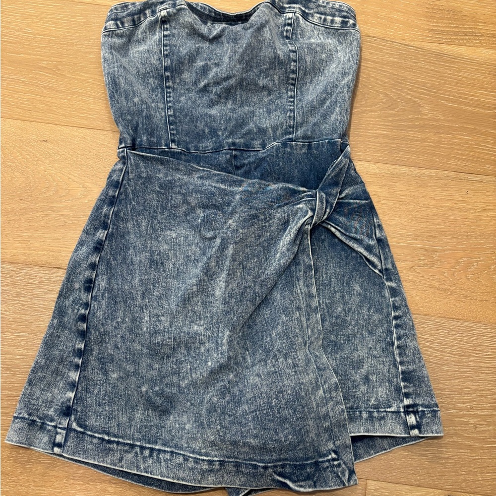 Flying Tomato Blue Denim Romper